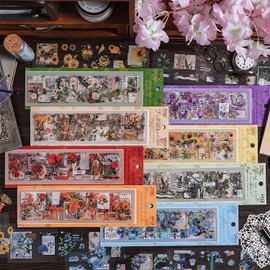 Ptyism 556 Pcs/48 Sheets Stickers for Scrapbooking，Scrapbooking Stickers丨Bullet Journal Stickers for Journaling for Scrapbooking,Bullet Journal Accessories,Journaling Accessories etc