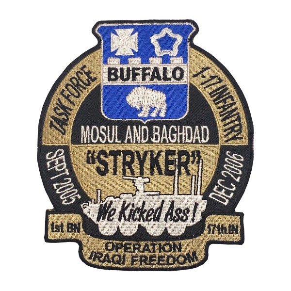 OIF 1-17 Infantry Regiment "We Kicked Ass" Iraqi Freedom Patch