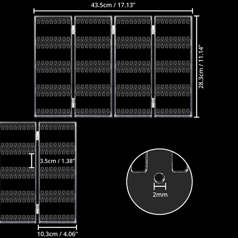 Kurtzy Foldable Acrylic Jewellery Organiser - 5 Tiers and 4