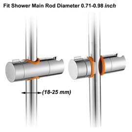 Maydahui 2PCS Universal Hand Shower Bracket Holder Adjustable for Slide Bar O.D 18-25MM (0.71-0.98 Inches) Replacement ABS Chrome Plated Easy to Install