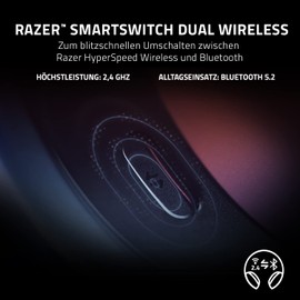 Razer Barracuda - Kabelloses Multiplattform-Headset für Gaming und Mobile Geräte (SmartSwitch Dual Wireless, Geräuschunterdrückendes Mikrofon, Triforce-Treiber 50mm, USB-C) Schwarz