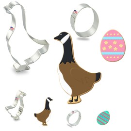 Goose Cookie Cutters 4 Pc Set. Standard Size and Miniature Size. USA Tin Plate Steel - By Foose