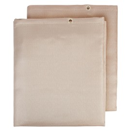 Happybuy Welding Blanket 2 Packs, 4FT x 6FT Heat Resistant Fiberglass Mat, Up To 998°F Heavy-Duty Flame Retardant Insulation Cover with Metal Grommets