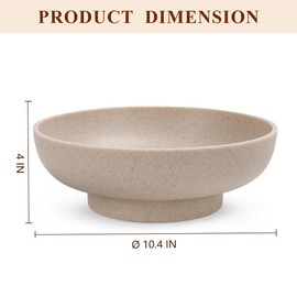 YMXYJM YMXYJM Large Decorative Bowl, Modern Handicraft Resin Bowls for Home Decor, Decorative Fruit Bowl for Kitchen Counter, Stylish Key Bowl for Entry Table, Artificial Stone Resin Beige