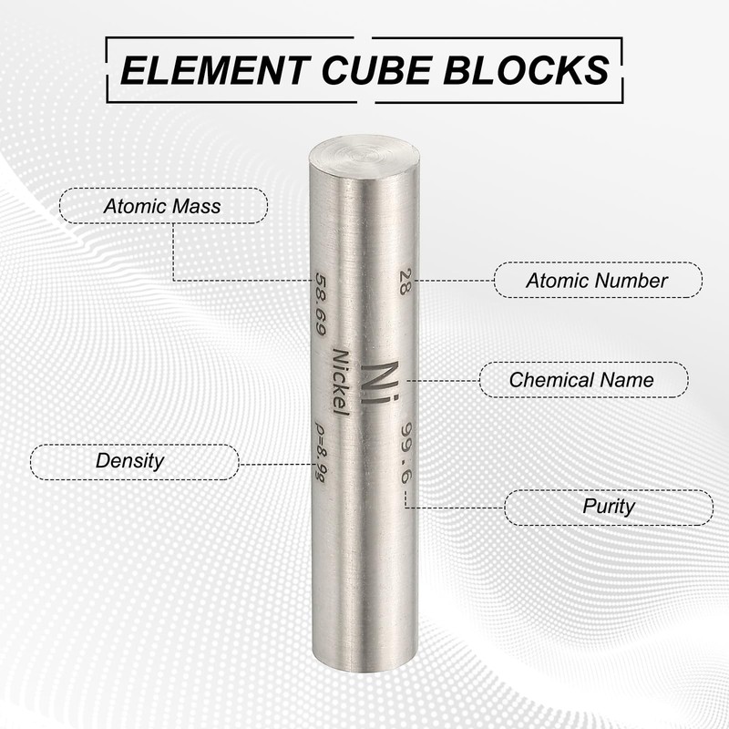 PATIKIL Nickel Stick 0.4" x 2" High Density Nickel Element