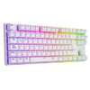 T-Dagger Teclado Gamer Mecánico Blanco Bora White T-TGK315 Blue Switch