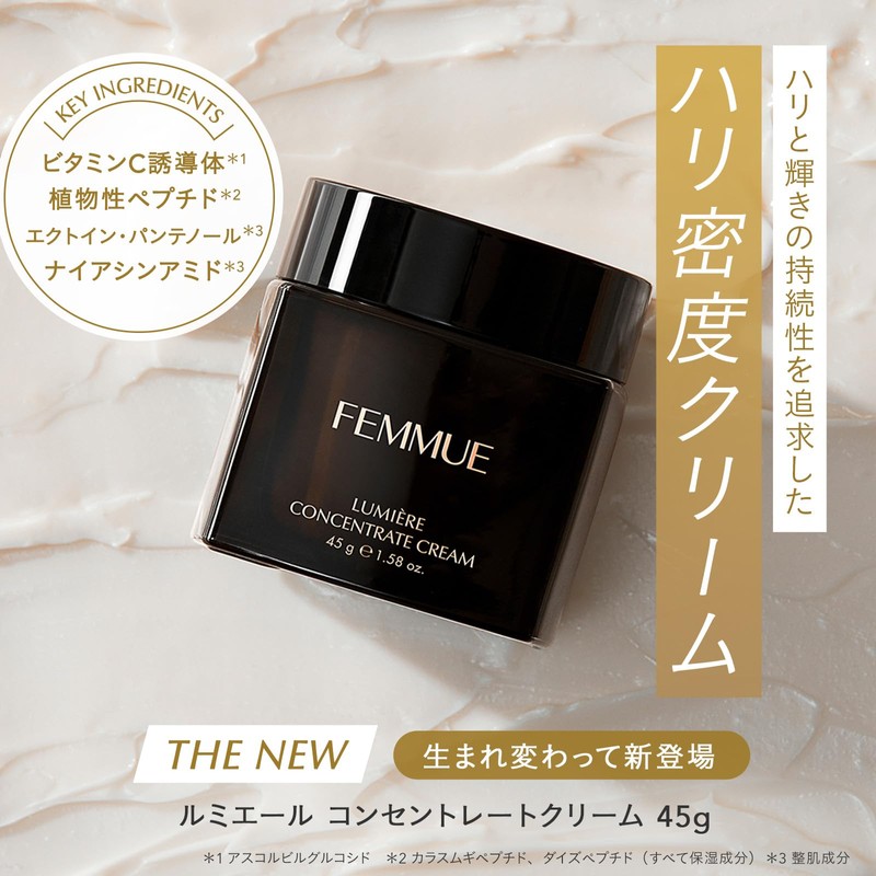 FEMMUE Lumiere Concentrate Cream (Moisturizing Cream), Pore Care, Vitamin C