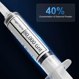 Angerstone 40% Concentration Diamond Polishing Compound Kit of 10 Lapping Compound 80,000 to 450 Grit, Professional Stropping Compound for Metal Jewelry Glass Resin Marble Watch Diamond Paste