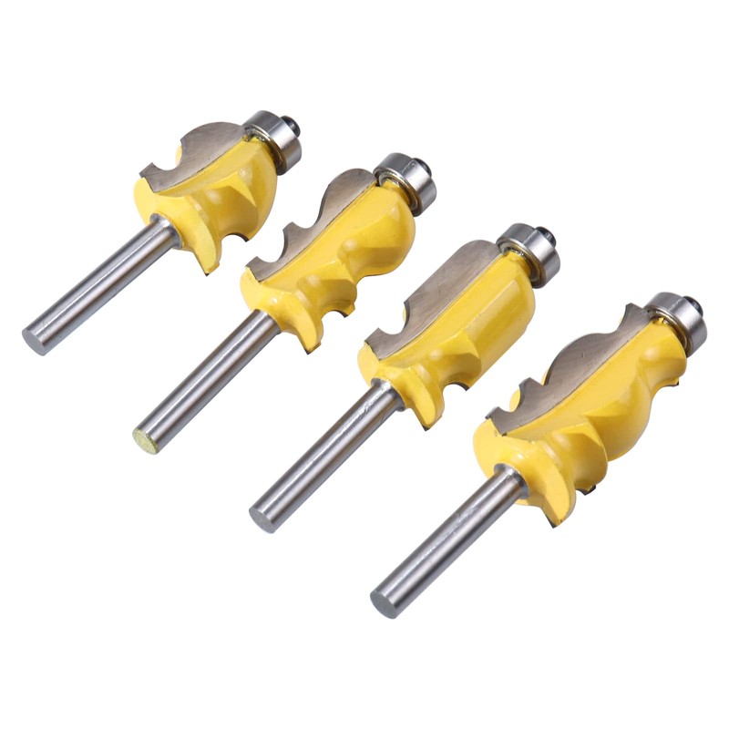 ROOCBIT 1/4-Inch Shank Architectural Molding Router Bit Set Carbide Sculpture