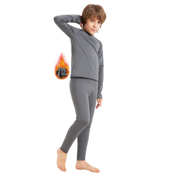 MIVEI Boys Thermal Underwear Set Kids Long Johns Base Layer