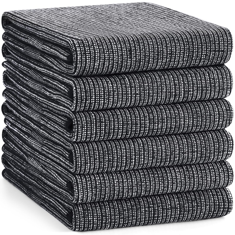 smiry Premium Kitchen Towels(18"x 28", 6 Pack), Large Cotton Dish
