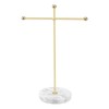 Jewelry Stand,28x18.5cm Solid Marble Gold Necklace Tray Jewellery Holder Organiser,T-Bar