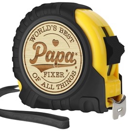 YUEYUQIU Gifts for Papa from Grandkids - Papa Gifts for Birthday, Tool Gifts for Papa Grandpa, Ideal Father's Day Christmas Gifts for Dad Papa Grandpa - Papa Engraved Tape Measure 25 FT