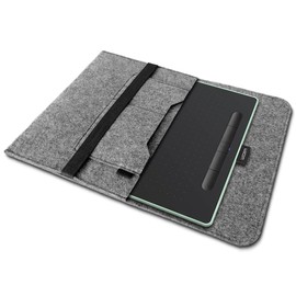 NAUCI Protective Case Compatible with Wacom Intuos M Sleeve Case Felt Case Graphic Tablet Cover Grey
