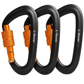 Locking Carabiner Clips Heavy Duty 12kN (2697 lbs)-Lightweight carabiners for Keys Hammocks,Swing,Locking Dog Leash and Harness, Camping,Outdoor and Gym etc,Hiking&Utilit ﻿