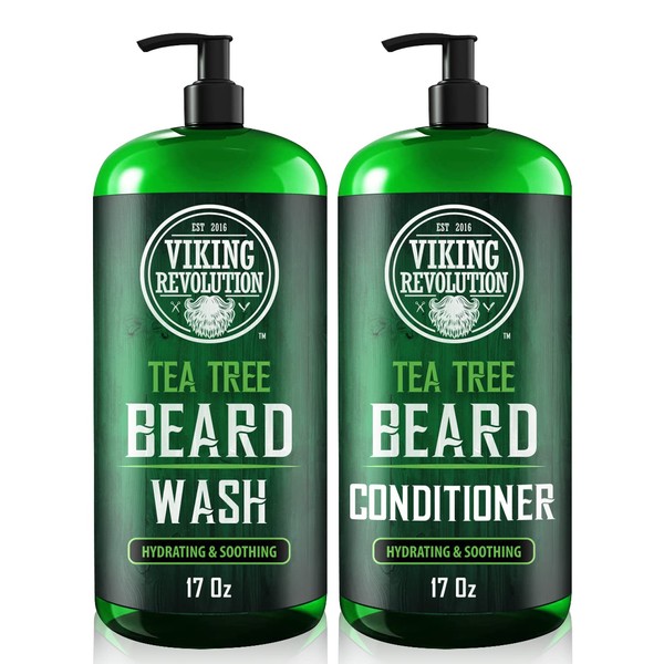 Viking Revolution Tea Tree Oil Beard Wash and Beard Conditioner