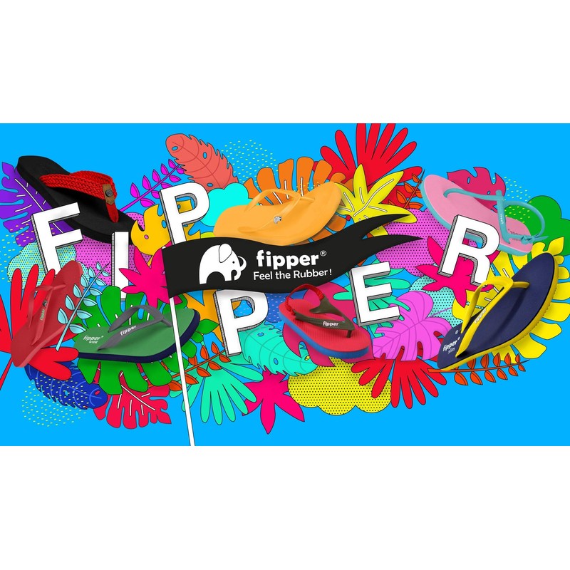 fipper slipper COMFY Rubber Thongs Mens Sizes Black-Orange 9UK 10US