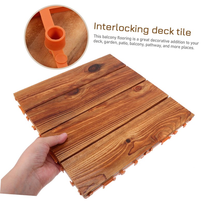 Gadpiparty Interlocking Outdoor Flooring Tile Patio Deck Tile for Garden