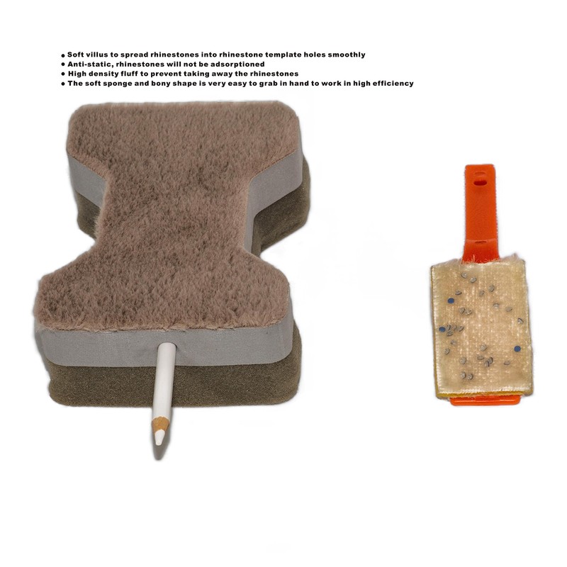 GLOCTO Rhinestone Brush Tool to Spread Rhinestones for Rhinestone Templates