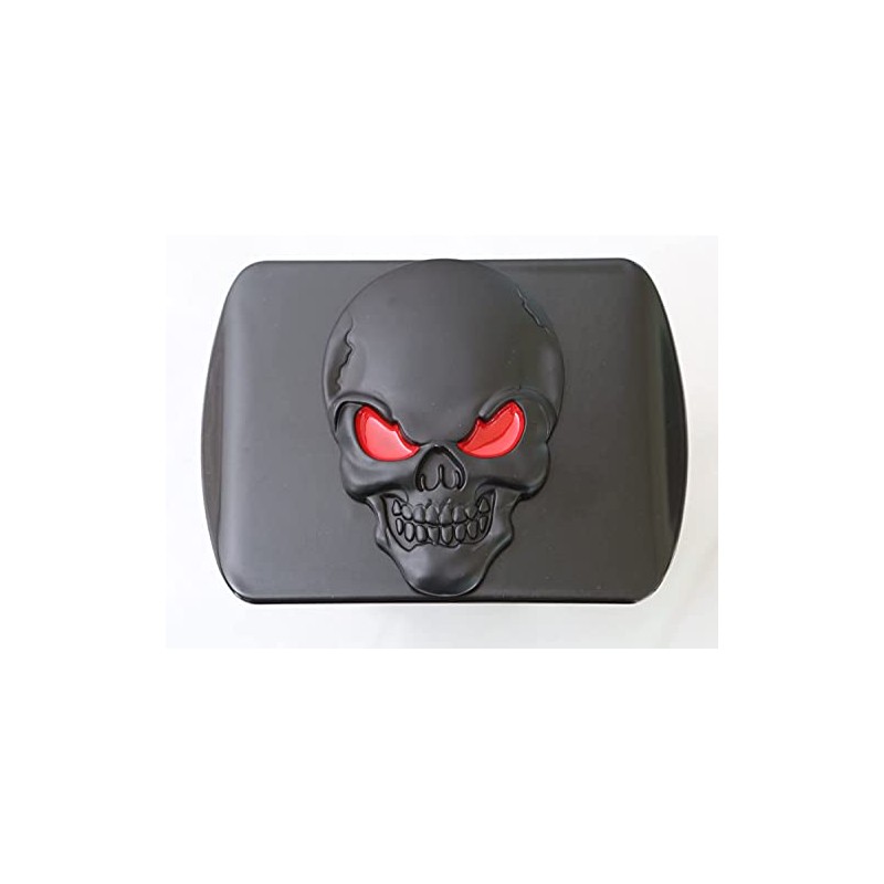 LFPartS Metal Skull 3D Emblem Trailer Hitch Cover (Fits 2"