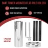 Boat tower mounted flag pole holder. Fits any roll bar