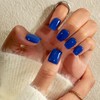KQueenest Royal Blue Press On Nails Short Square - Acrylic