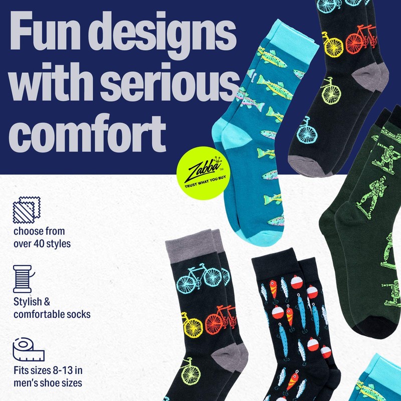 Luther Pike Seattle Funny Socks For men: Funky mens dress