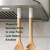 BytheTable Magnetic Wood Spatula Set – 4-Piece Natural Utensil Kit