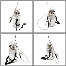 LABLT Stainless Steel Sprayer with Pressure Gauge, Safety Valve, Stainless Steel Hand Pump Sprayer, Stainless Steel Tank Multi-Purpose Sprayer for Spraying in Home/Gardening (1.5 Gallon)
