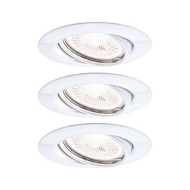 Paulmann Recessed Light LED Base Round 5 W GU10 White Set of 3 Swivelling 3 Levels Dimmable