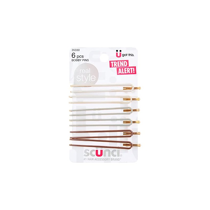 Scunci U Got This Real Style Bobby Pins, Assorted Colors,