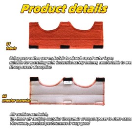 Goxfaca Cotton Hard Hat Sweatband - Reusable Helmet Sweat Band Liner Pads - Absorber Terry Sweatband with Liner Snap for Welding Helmets Hard Hat Accessories