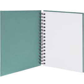 Rössler Papier S.O.H.O. Wire-O 1875452381 Notebook with Elastic Band, DIN A5, 160 Pages, Opal, Pack of 1, Blank, 15.5 x 21.7 cm