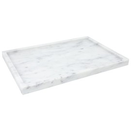 100% Natural Marble Serving Tray Luxury Marble Storage Tray for Home Decor Stone Tray for Bathroom/Kitchen/Vanity/Dresser,Plate Holder for Tissues, Candles, Towel