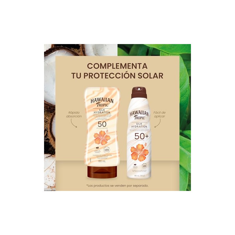 Hawaiian Tropic Silk Protector Solar 50 FPS Loción de 180ml