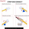Clearhill 5mm 2Pin 20Pcs Transparent Solderless LED Light Strip Connectors,Strip