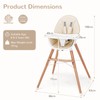 HONEY JOY Baby High Chair, Eat & Grow Beech Wooden