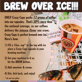 Crazy Cups Flavored Hot or Iced Coffee, for the Keurig K Cups Coffee 2.0 Brewers, Variety Pack, 72 Count