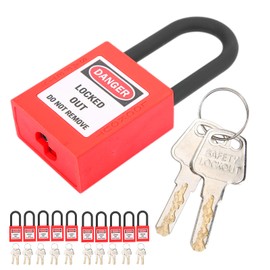 Lockout Tagout Locks, Secure Padlocks, Electric Lockout Tagout Locks, Indoor and Outdoor Locking Applications for Lockout Tagout Stations and Devices (Red)