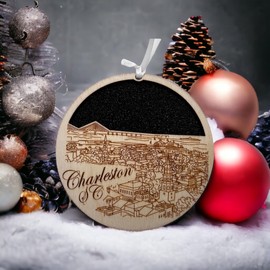 Charleston South Carolina Ornament Wooden Souvenir Christmas Tree Decoration with City of Charleston SC