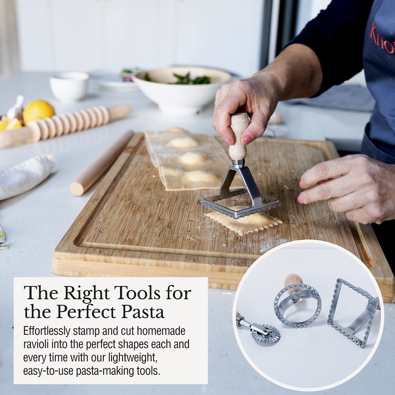 Complete 6 Pcs Pasta Making Tool Set Includes Two Ravioli