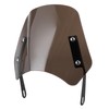 Universal Motorcycle Windshield Wind Deflector Screen W/Mounting Bracket for 5‑7inTawny