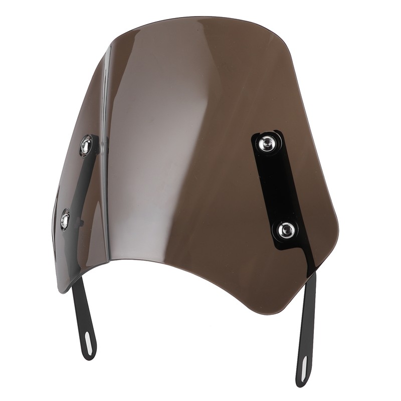 Universal Motorcycle Windshield Wind Deflector Screen W/Mounting Bracket for 5‑7inTawny