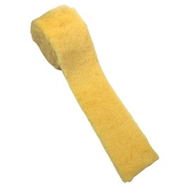 Fur Ribbon Faux Fur Table Runner Decorative Ribbon Fur for Easter Decoration Crafts (6 cm x 2 m - Yellow)