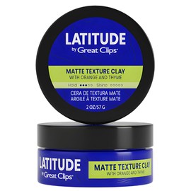 GREAT CLIPS LATITUDE Matte Texture Clay | Hair Gel for Men | Medium Hold + No Shine | 2oz