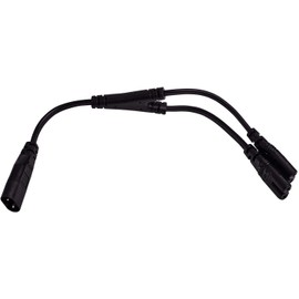 IEC320 C8 to 2X C7 Y Splitter AC Power Cord, IEC Figure 8 Male to 2 Female 1 in 2 Out AC Power Cable 30CM