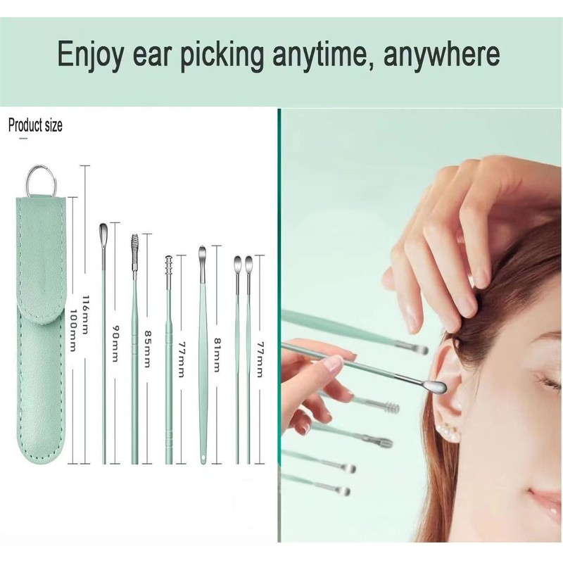 12 Pcs Ear Pick Earwax Removal Kit, Ear Cleaning Tool,