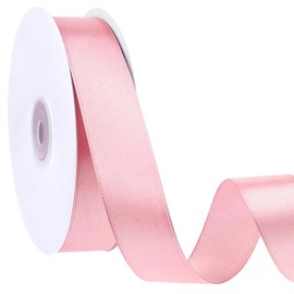 Pink Satin Ribbon, 100 Yards 1 Inch Pink Silk Satin Ribbon for Gift Wrapping Hair Ribbon Flower Bouquet Silk Ribbons for Crafting Bow Making Wedding Party Home Decoration