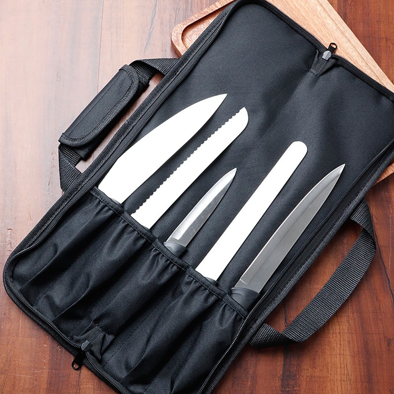 Chef Cutlery Bag Oxford Fabric Cutlery Roll Bag Multiple Pockets