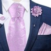 TASTION Mens Lavender Lilac Paisley Ties for Men Classic Wedding